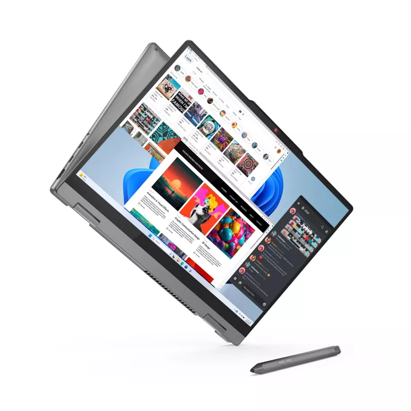 Lenovo IdeaPad 5 2-in-1 14IRH9 Intel® Core™ i7 i7-13620H Hybrid (2-in-1) 35.6 cm (14 inch) Touchscreen WUXGA 16 GB LPDDR5x-SDRAM 1 TB SSD Wi-Fi 6 (802.11ax) Windows 11 Home German Grey
