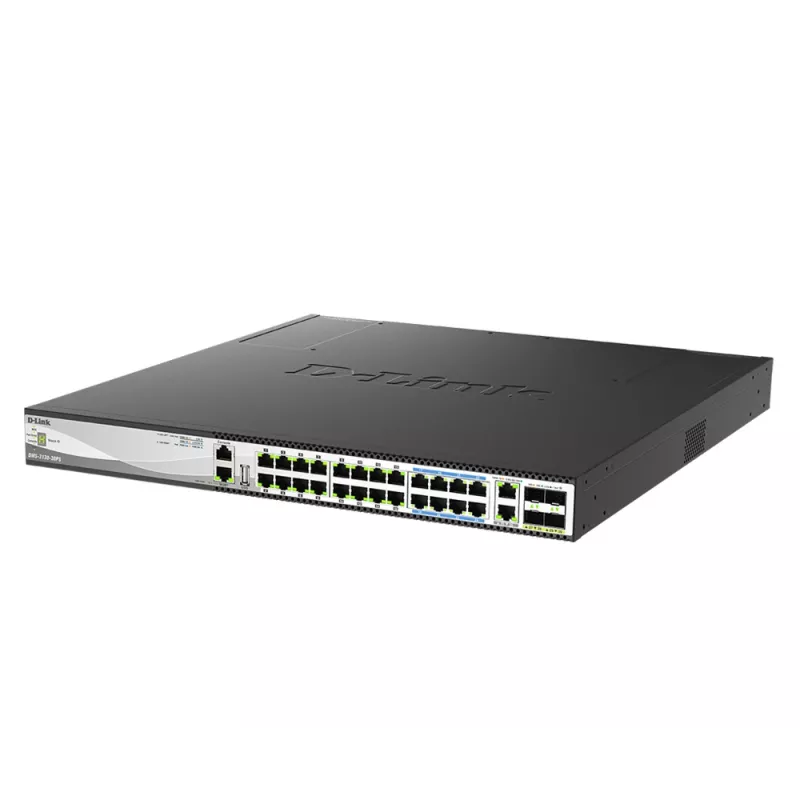 D-Link DMS-3130-30PS network switch Managed L3 2.5G Ethernet (100/1000/2500) Power over Ethernet (PoE) 1U Black