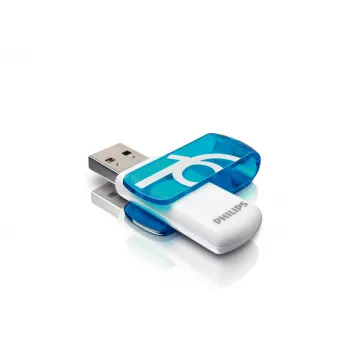 Philips USB Flash Drive FM16FD05B/00, 16 GB, USB Type-A, 2.0, 14 MB/s, Swivel, Blue, White