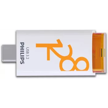 Philips USB 3.2 128GB Click Series Gen 1 USB-C USB flash drive USB Type-C 3.2 Gen 1 (3.1 Gen 1) White