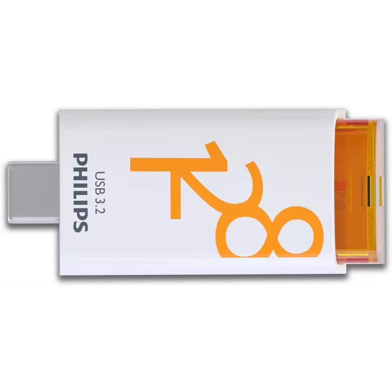 Philips USB 3.2 128GB Click Series Gen 1 USB-C USB flash drive USB Type-C 3.2 Gen 1 (3.1 Gen 1) White