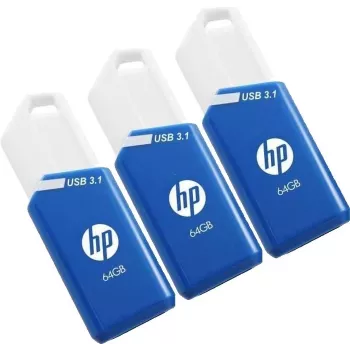 HP x755w Triple Pack USB flash drive 64 GB USB Type-A 3.2 Gen 1 (3.1 Gen 1) Blue, White