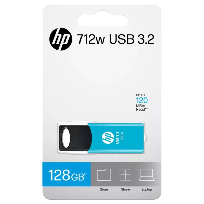 USB flash drive HP 712w 128 GB USB Type-A 3.2 Gen 1 (3.1 Gen 1) Blue Slide