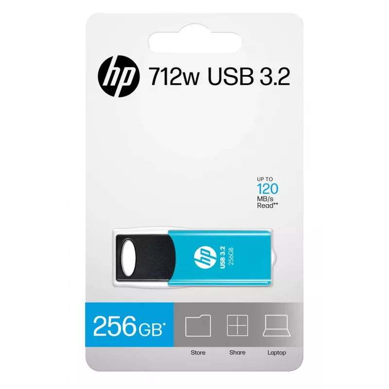 USB flash drive HP 712w 256 GB USB Type-A 3.2 Gen 1 (3.1 Gen 1) Blue — slide form factor