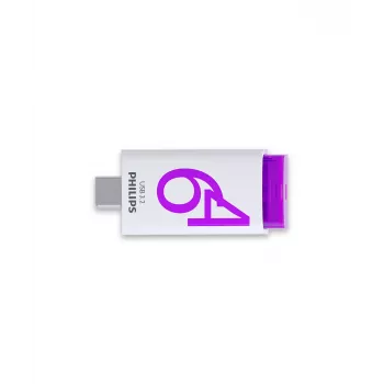 Philips Click USB flash drive 64 GB USB Type-C 3.2 Gen 1 (3.1 Gen 1) Violet, White