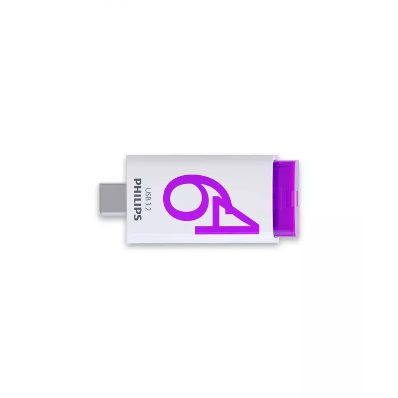 Philips Click USB flash drive 64 GB USB Type-C 3.2 Gen 1 (3.1 Gen 1) Violet, White