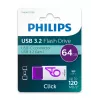 Philips Click USB flash drive 64 GB USB Type-C 3.2 Gen 1 (3.1 Gen 1) Violet, White