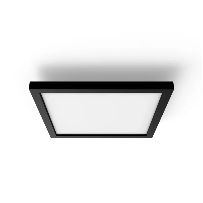 Smart ceiling light Philips Hue White ambience Aurelle Square Panel Bluetooth Black