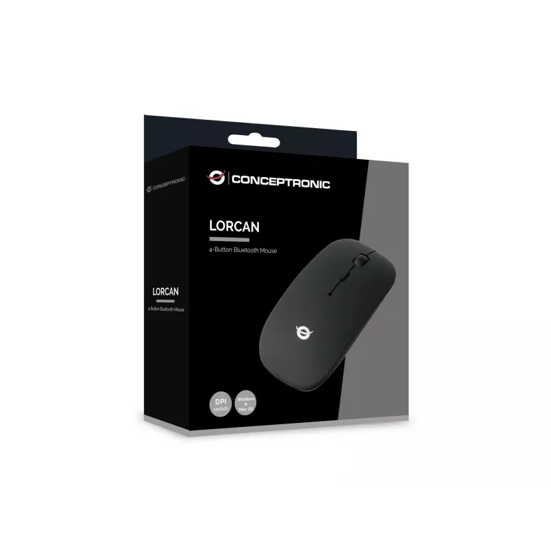 Conceptronic LORCAN01B 4-Button Bluetooth Mouse