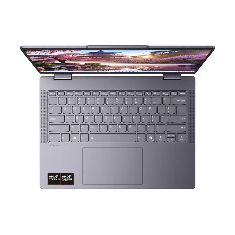 Lenovo IdeaPad 5 2-in-1 14AKP10 Copilot+ PC AMD Ryzen™ AI 7 350 Hybrid (2-in-1) 35.6 cm (14 inch) Touchscreen WUXGA 16 GB LPDDR5x-SDRAM 512 GB SSD Wi-Fi 7 (802.11be) Windows 11 Home German Grey
