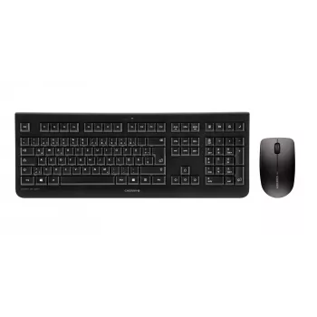 CHERRY DW 3000 keyboard Mouse included Universal RF Wireless AZERTY Belgian Black