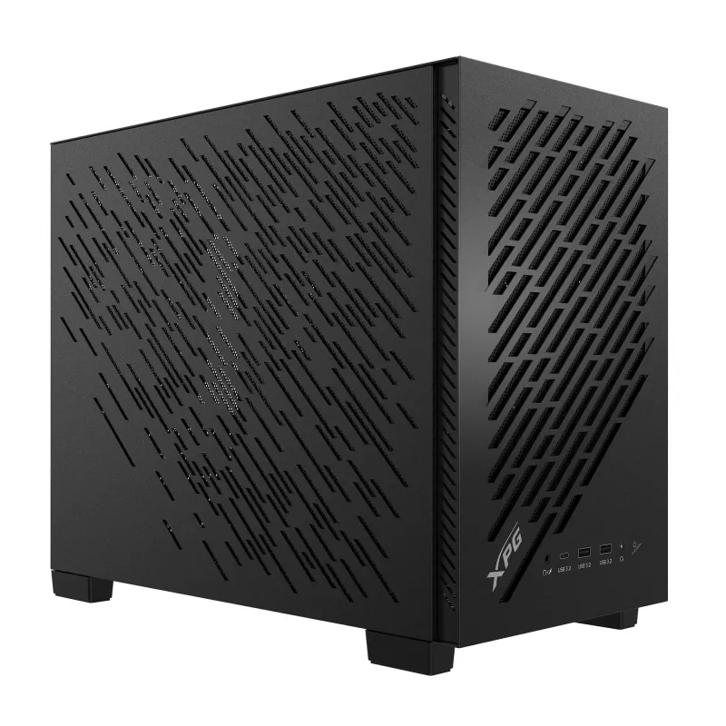 XPG VALOR AIR NANO MID-TOWER CHASSIS - Black, Midi Tower, PC, Black, micro ATX, Mini-ITX, SPCC, 17 cm