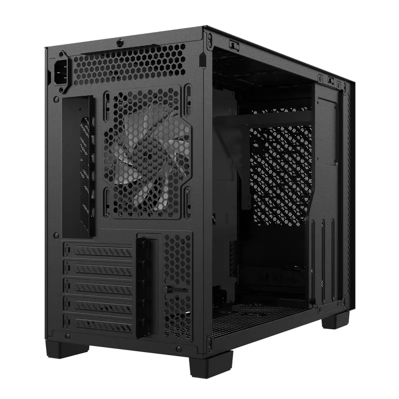 XPG VALOR AIR NANO MID-TOWER CHASSIS - Black, Midi Tower, PC, Black, micro ATX, Mini-ITX, SPCC, 17 cm