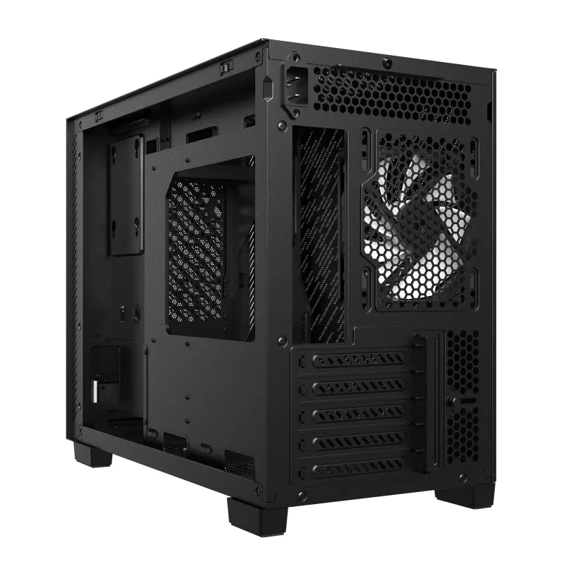 XPG VALOR AIR NANO MID-TOWER CHASSIS - Black, Midi Tower, PC, Black, micro ATX, Mini-ITX, SPCC, 17 cm