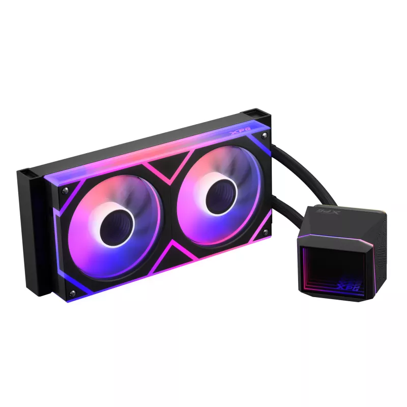 XPG LEVANTE II 240 Black, Liquid cooling kit, 12 cm, 26.7 sone, Black