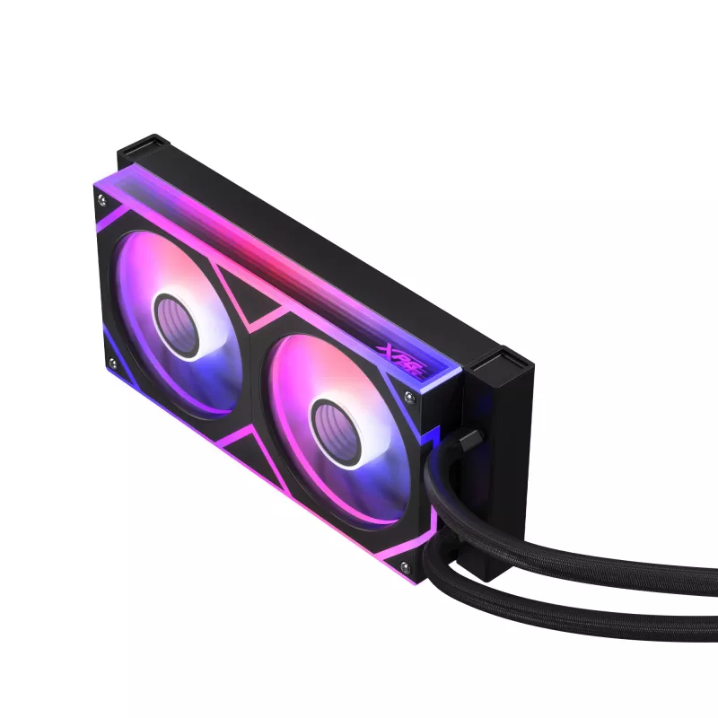 XPG LEVANTE II 240 Black, Liquid cooling kit, 12 cm, 26.7 sone, Black