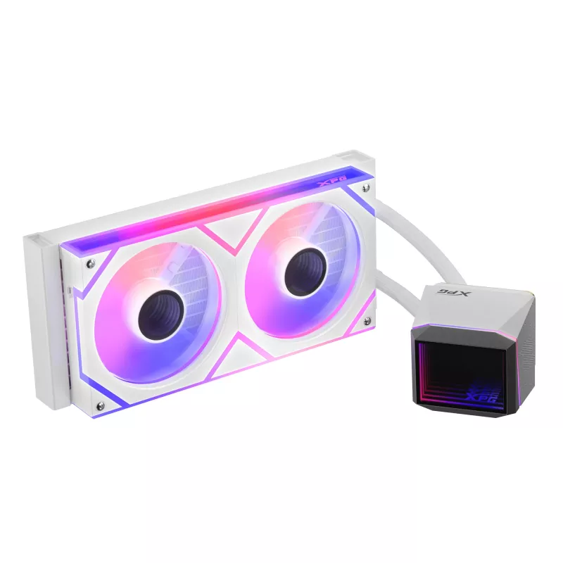 XPG LEVANTE II 240 White, Liquid cooling kit, 12 cm, 26.7 sone, White