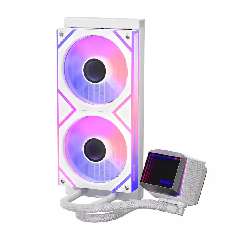 XPG LEVANTE II 240 White, Liquid cooling kit, 12 cm, 26.7 sone, White