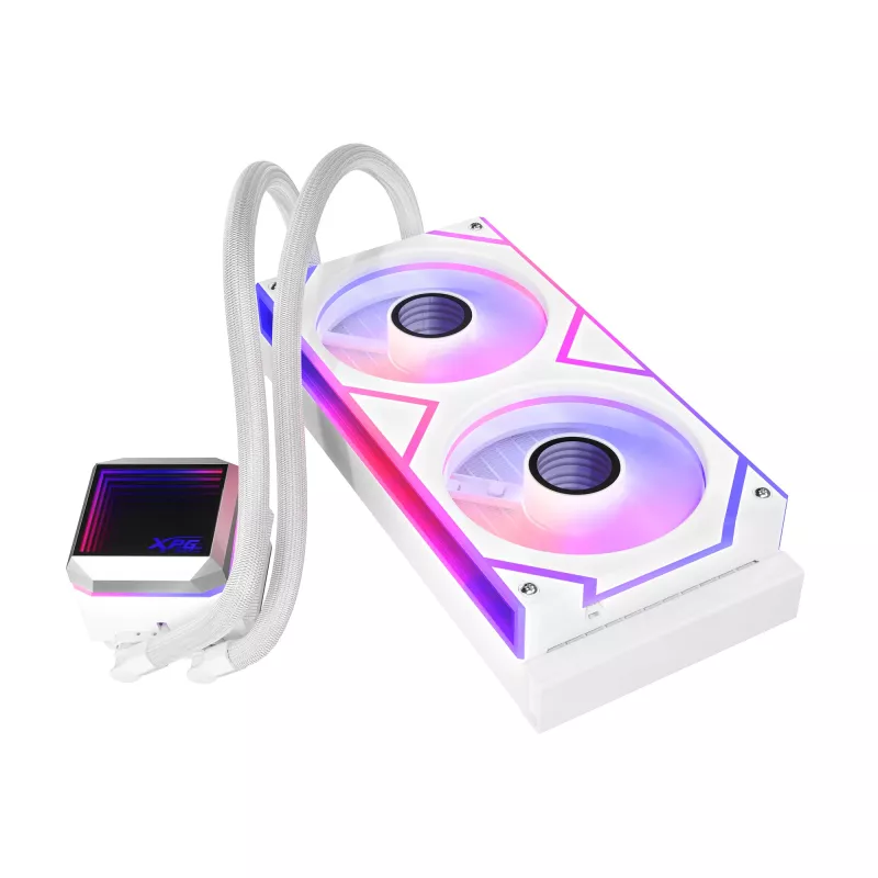 XPG LEVANTE II 240 White, Liquid cooling kit, 12 cm, 26.7 sone, White