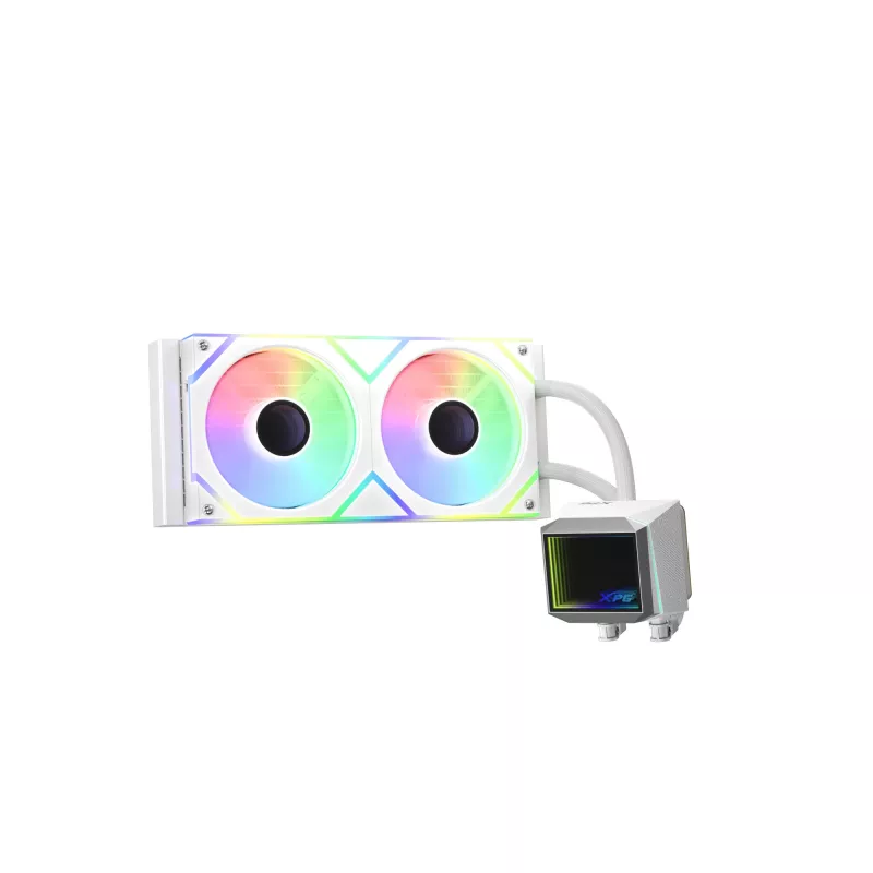 XPG LEVANTE II 240 White, Liquid cooling kit, 12 cm, 26.7 sone, White