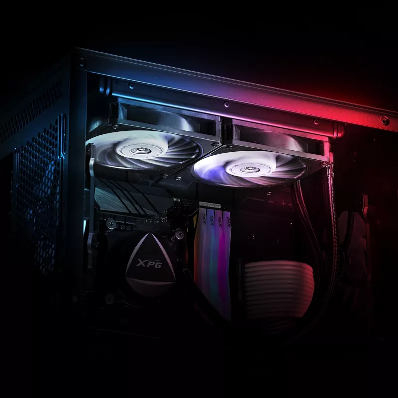 XPG VENTO PRO 120 PWM Black, Fan, 12 cm, 450 RPM, 2500 RPM, Black, White