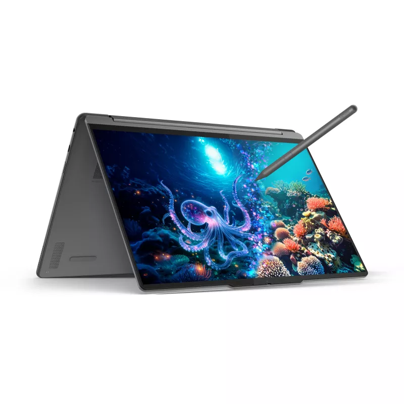 Lenovo Yoga 9 2-in-1 14ILL10 Copilot+ PC Intel Core Ultra 7 258V Hybrid (2-in-1) 35.6 cm (14 inch) Touchscreen WQUXGA 32 GB LPDDR5x-SDRAM 1 TB SSD Wi-Fi 7 (802.11be) Windows 11 Home German Grey