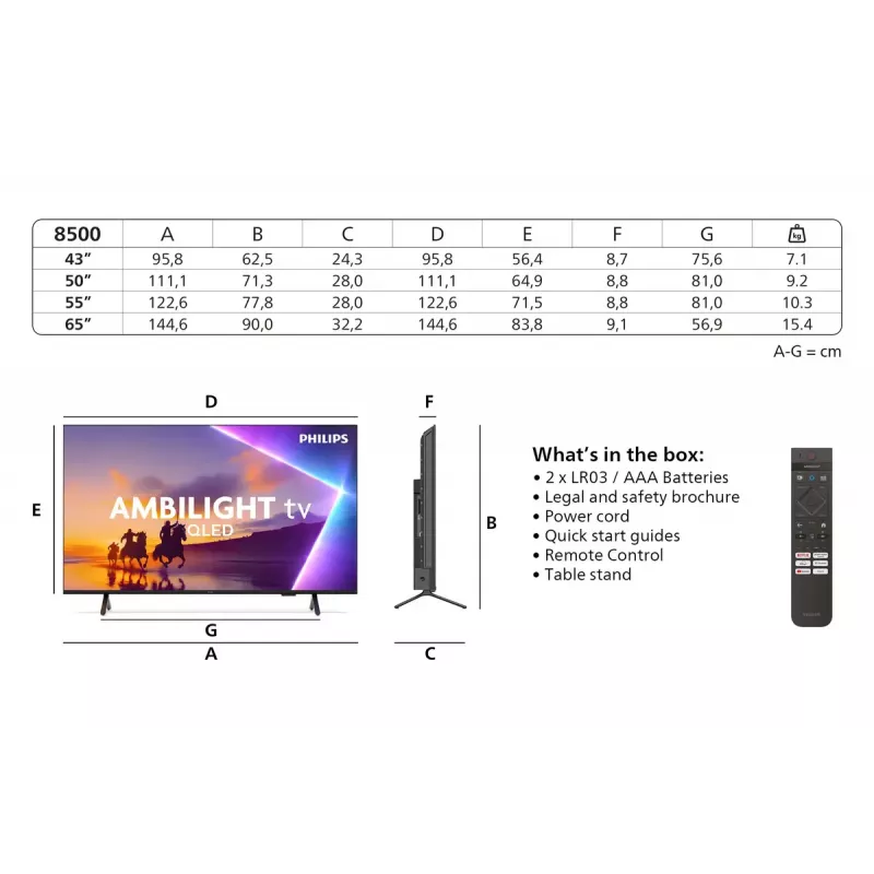 Philips 55PUS8500/12 TV 139.7 cm (55 inch) 4K Ultra HD Smart TV Wi-Fi Black