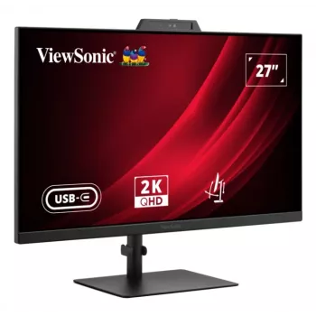 27 inch ViewSonic VG2741V-2K computer monitor, 2560×1440 QHD, 4 ms, IPS/LCD, built-in speakers, VESA, height adjustable, black