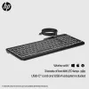 HP 400 Backlit Wired Keyboard Full-size USB Black