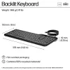 HP 400 Backlit Wired Keyboard Full-size USB Black