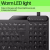 HP 400 Backlit Wired Keyboard Full-size USB Black