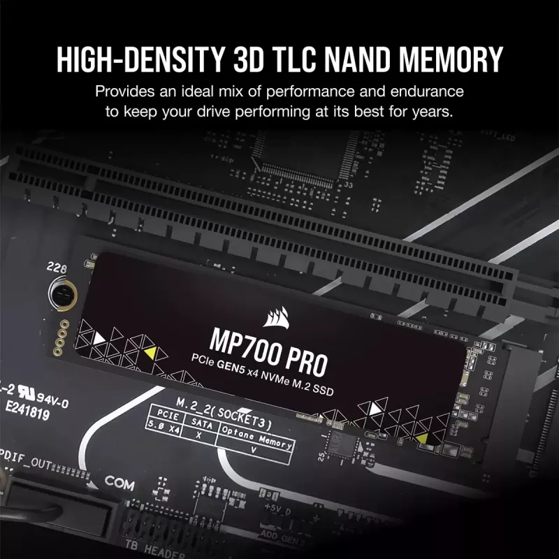 SSD disk Corsair 1 TB M.2 PCI Express 5.0 MP700 PRO