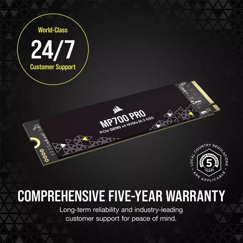 SSD disk Corsair 1 TB M.2 PCI Express 5.0 MP700 PRO