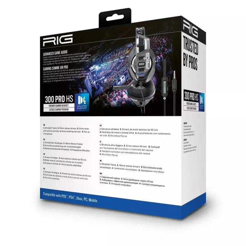 Nacon RIG 300 PRO HS gaming headset, black