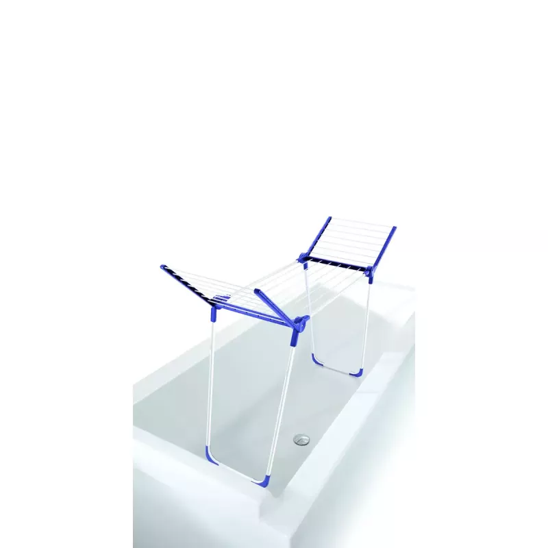 Floor-standing clothes rack Leifheit Pegasus 120 Solid Compact, foldable metal/plastic, 12 m drying space, 920×440×1490 mm