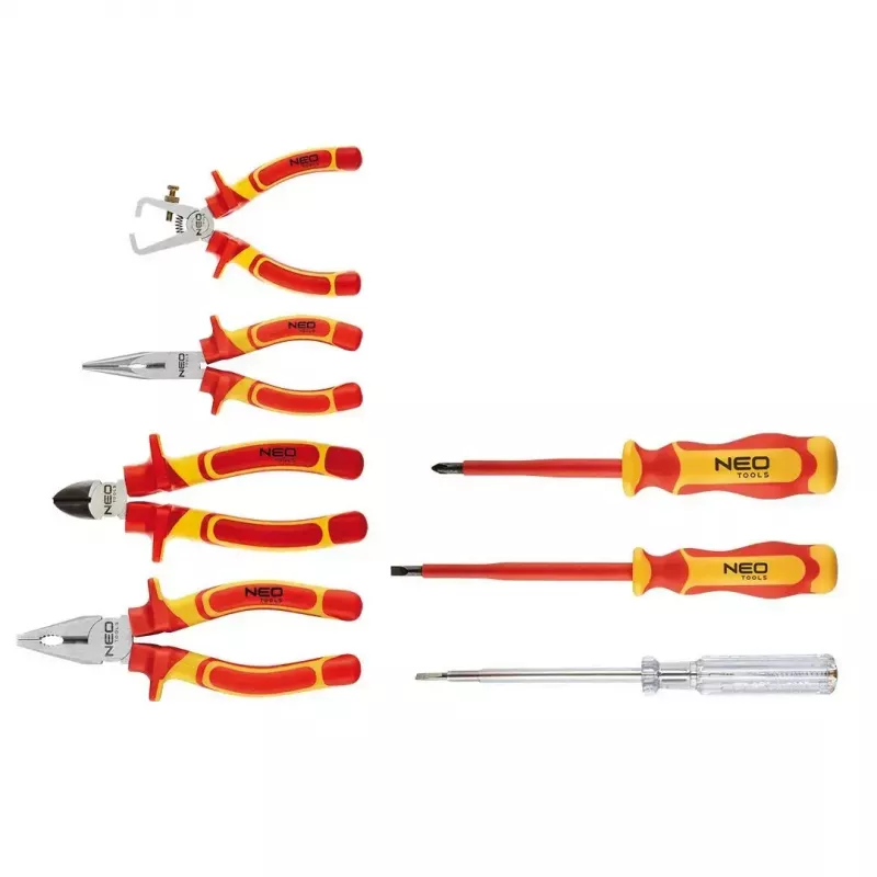 Pliers and screwdrivers set TOP-01-235 1000V, 7 pcs, insulated hand tools