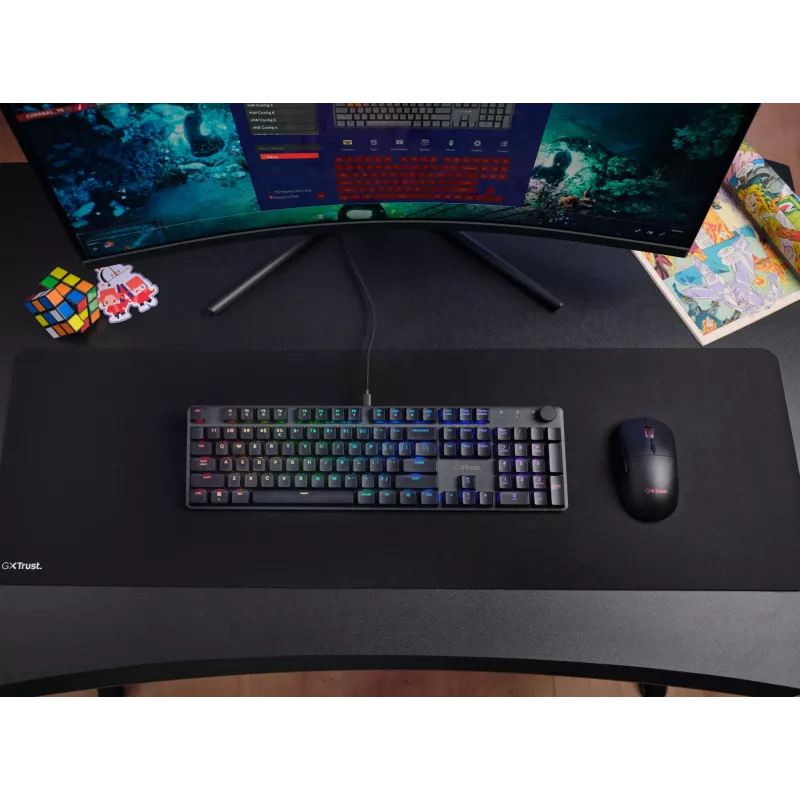 Mechanical Gaming Keyboard TRUST GXT 866 TORIX USB Full-size 104-key QWERTY Black RGB