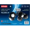 Pendant lamp ActiveJet AJE-PALOMA 5P, 5×E27 40W, silver frame, black glass, IP20, 460×250×460 mm