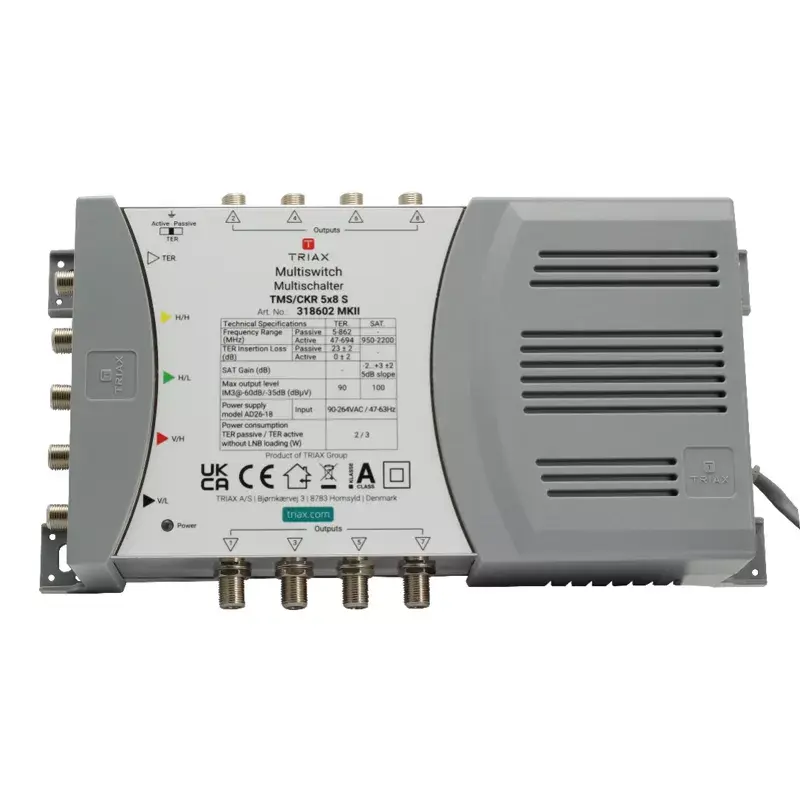 Satellite Multiswitch Triax 318602 5 Inputs 8 Outputs