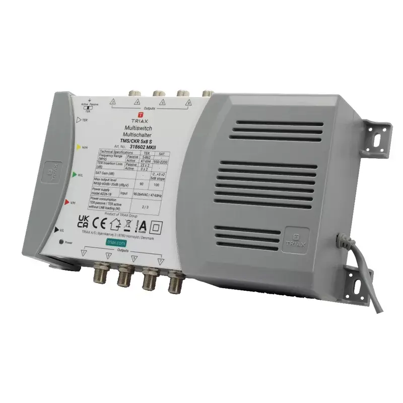 Satellite Multiswitch Triax 318602 5 Inputs 8 Outputs