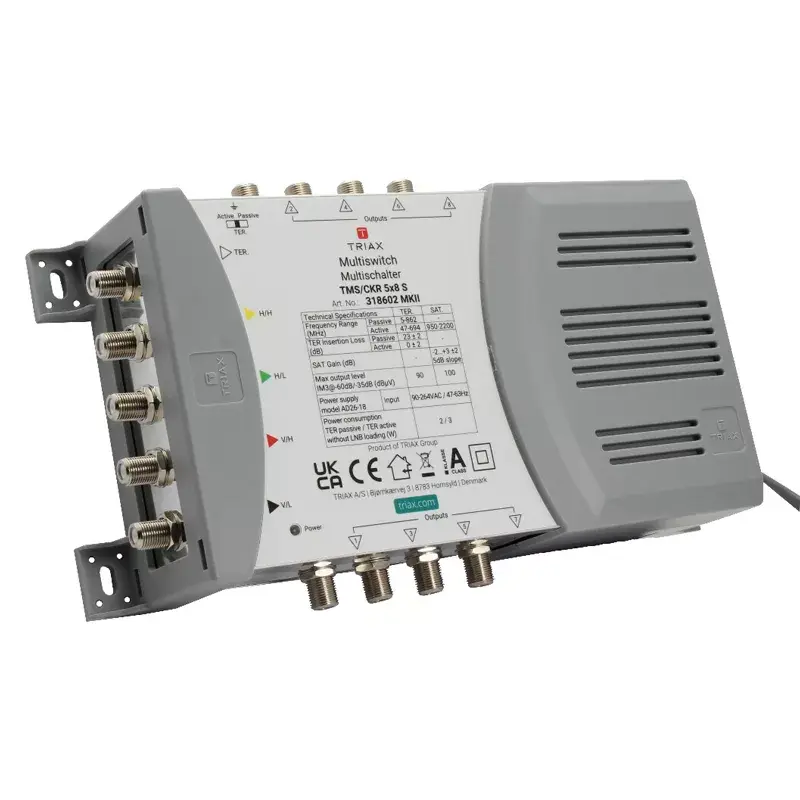 Satellite Multiswitch Triax 318602 5 Inputs 8 Outputs