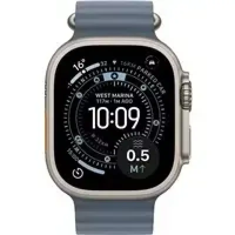 Smartwatch Apple Watch Ultra 3 GPS + Cellular 49mm Natural Titanium case with Anchor Blue Ocean band