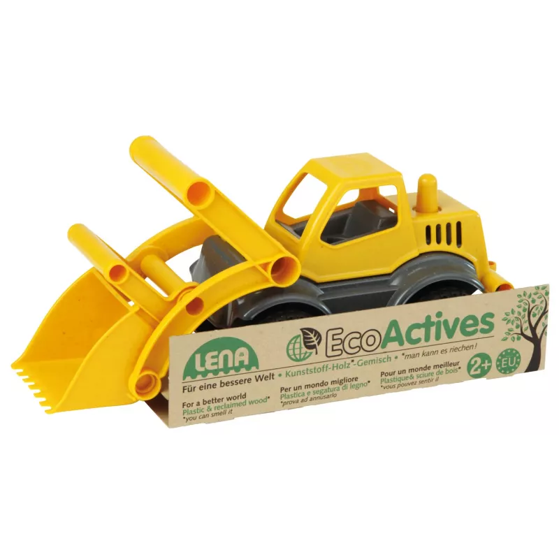 Lena EcoActives Earth mover, Tractor, 2 yr(s), Plastic, Wood, Black, Grey, Yellow