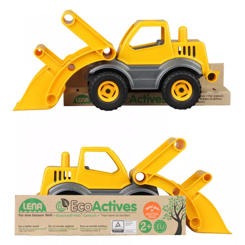Lena EcoActives Earth mover, Tractor, 2 yr(s), Plastic, Wood, Black, Grey, Yellow