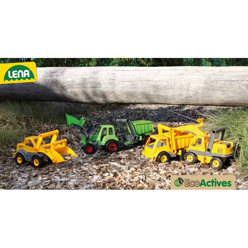 Lena EcoActives Earth mover, Tractor, 2 yr(s), Plastic, Wood, Black, Grey, Yellow