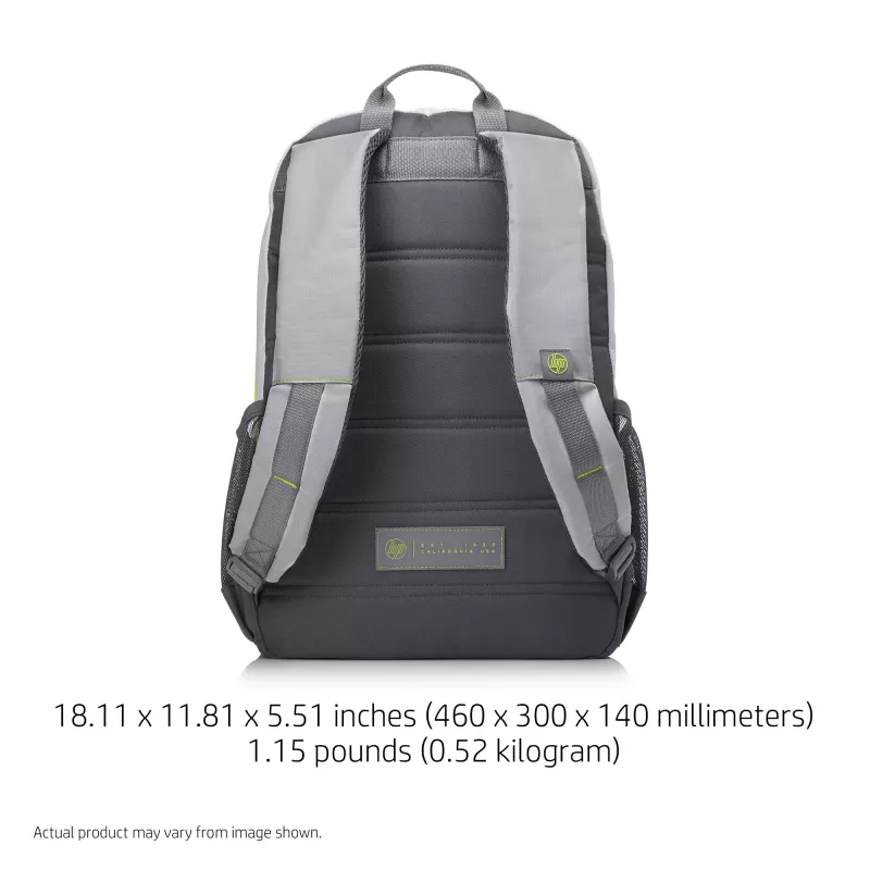 Backpack HP 39.62 cm (15.6 inch) Active Backpack Grey/Neon Yellow