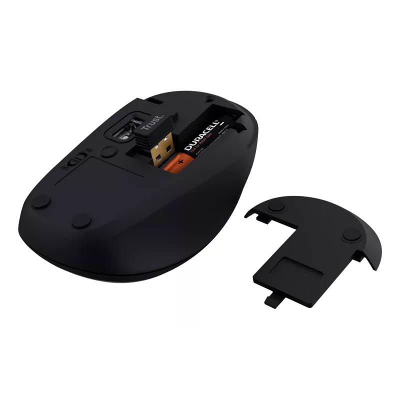 Trust Yvi+ mouse Universal Ambidextrous RF Wireless + Bluetooth Optical 1600 DPI