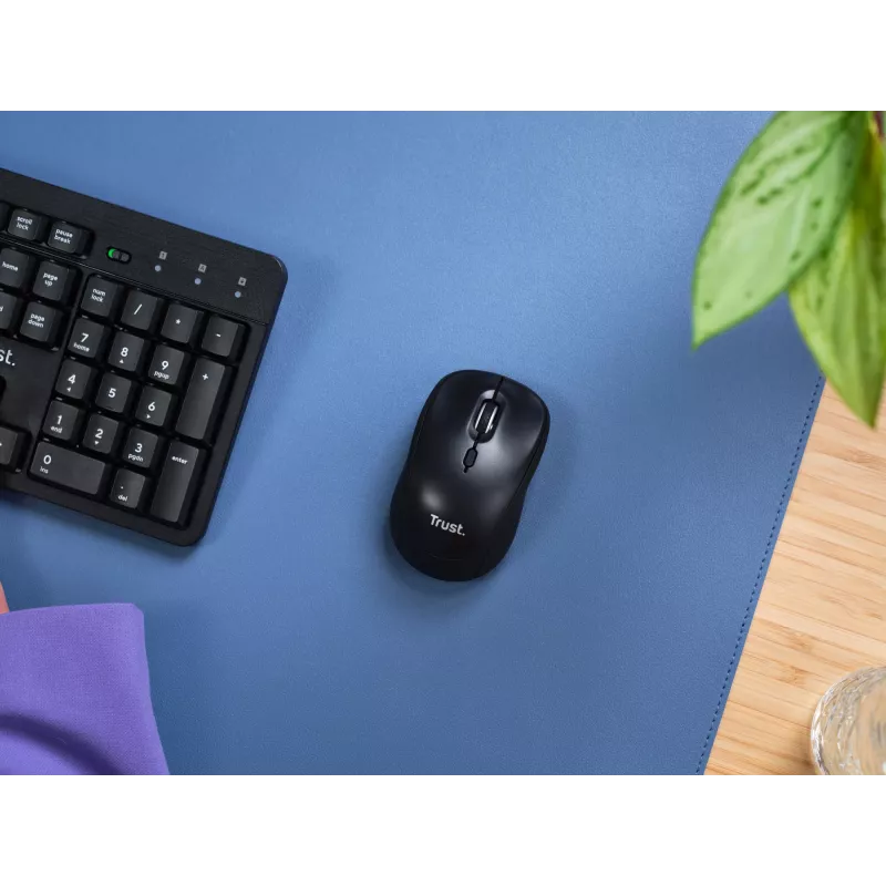 Trust Yvi+ mouse Universal Ambidextrous RF Wireless + Bluetooth Optical 1600 DPI