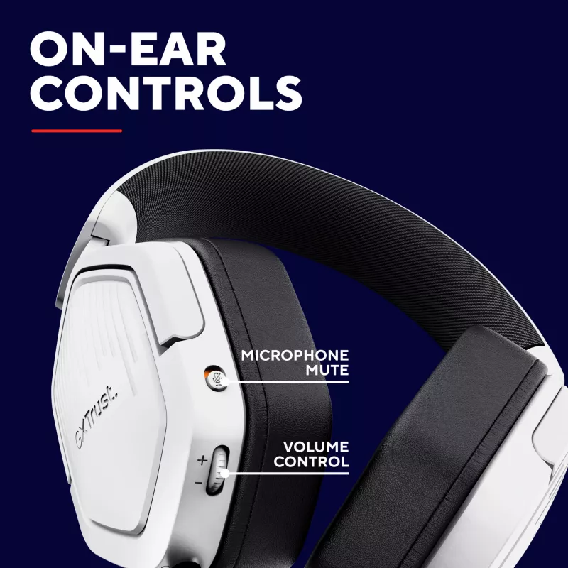 Trust GXT492W Carus Headset Wired Head-band Gaming White