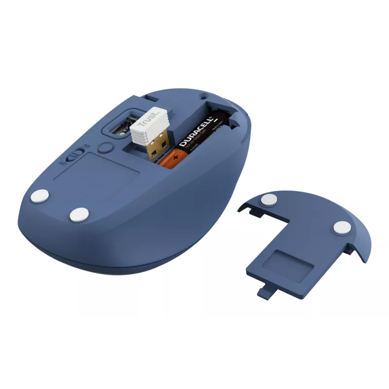 Trust Yvi+ mouse Universal Ambidextrous RF Wireless + Bluetooth Optical 1600 DPI